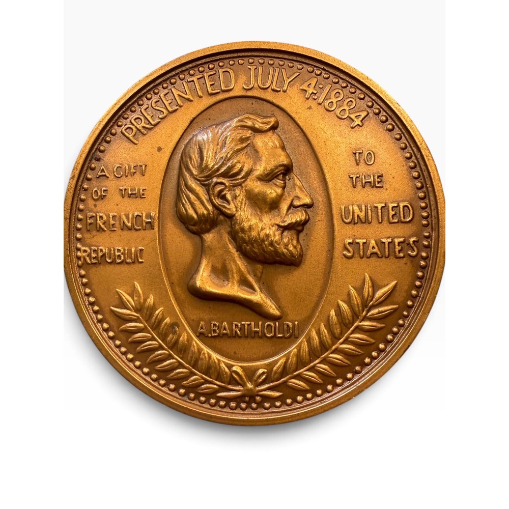 Statue of Liberty Bartholdi Bronze Commemorative Medal 1884 1886 French Gift
